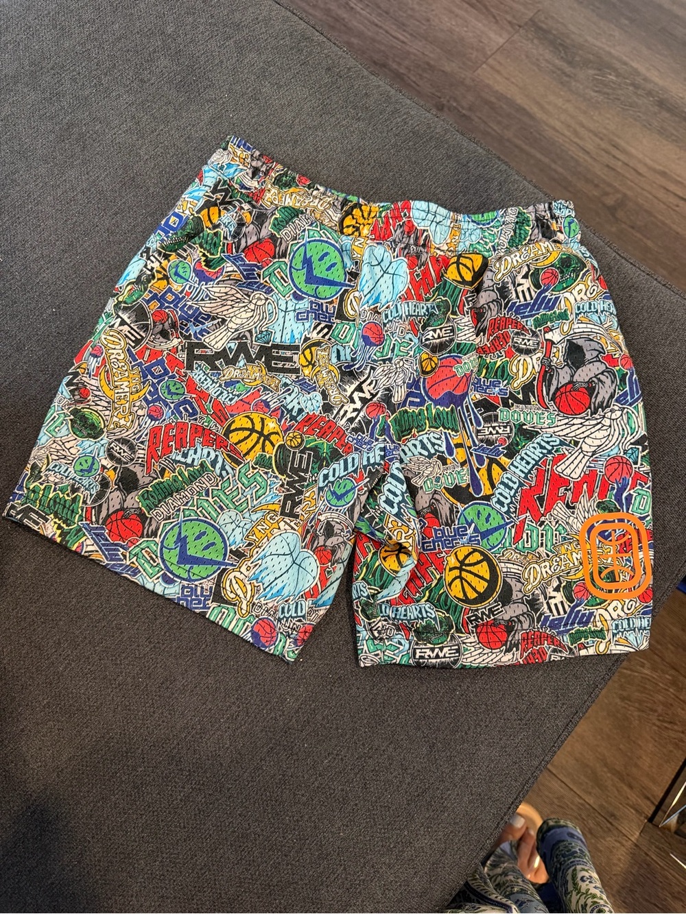 Overtime Multicolor Basketball Graphic Athletic Shorts